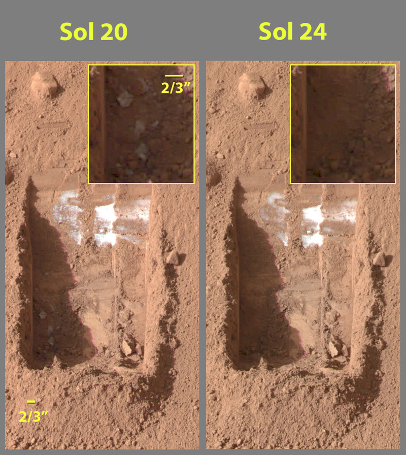 labeled version of track on Mars