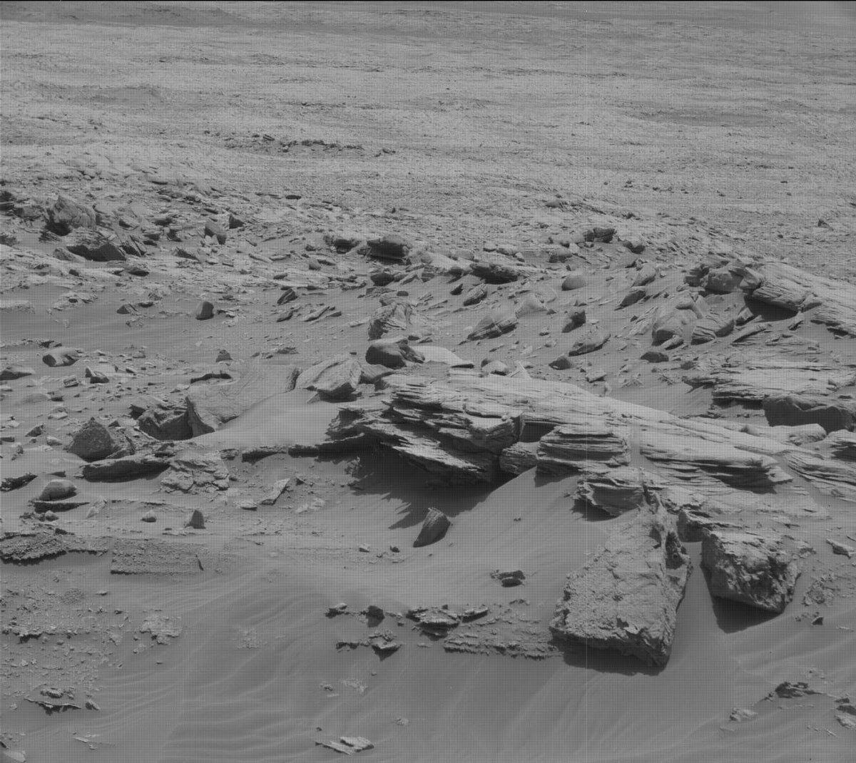 This image was taken by Mast Camera (Mastcam) onboard NASA's Mars rover Curiosity on Sol 3393.