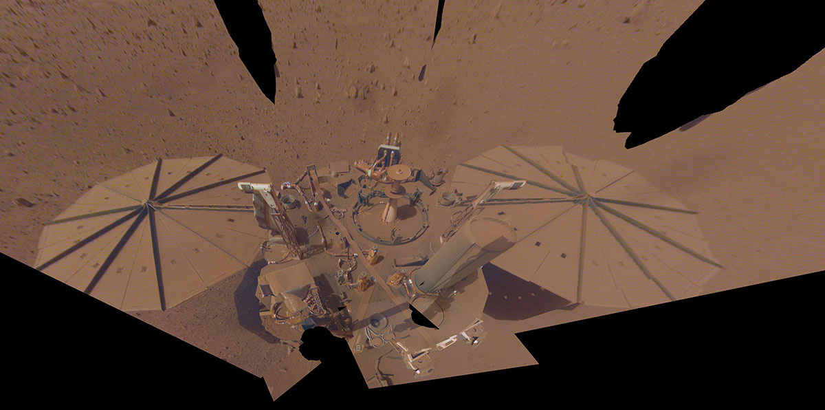 NASA’s InSight Mars lander took this final selfie on April 24, 2022, the 1,211th Martian day, or sol, of the mission.