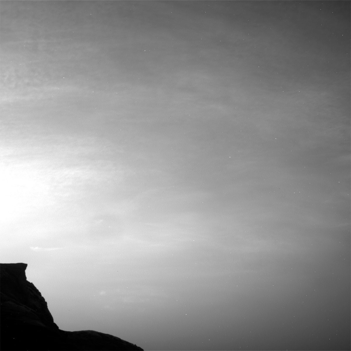 This image of the Martian sky and clouds was taken by Right Navigation Camera onboard NASA's Mars rover Curiosity on Sol 3737. Credits: NASA/JPL-Caltech.