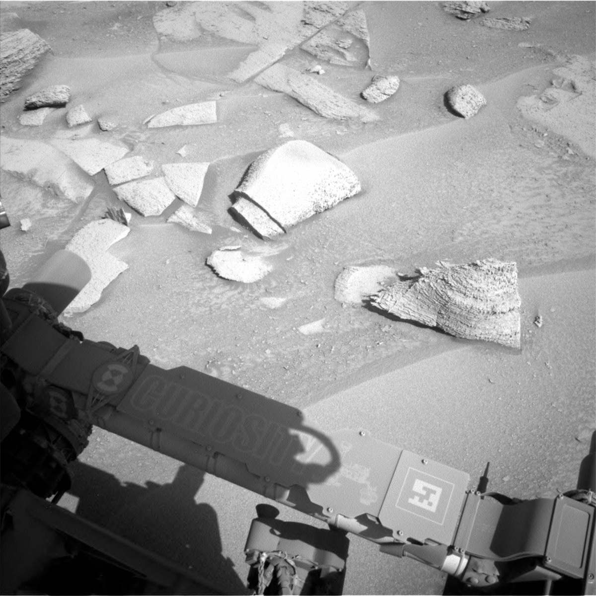 This image was taken by Left Navigation Camera onboard NASA's Mars rover Curiosity on Sol 3856.