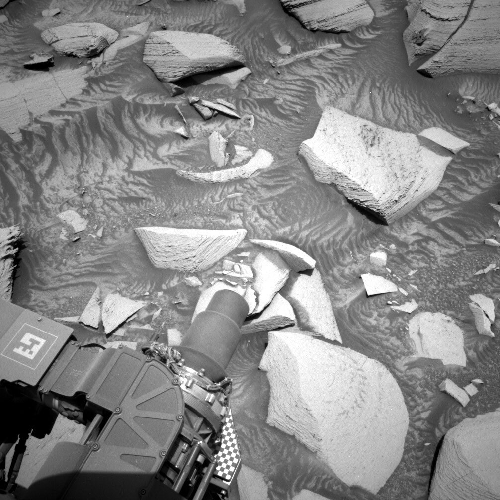 This image was taken by Right Navigation Camera onboard NASA's Mars rover Curiosity on Sol 4083. 