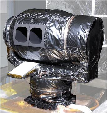 The Mars Climate Sounder instrument, shown here prior to its installation onto NASA's Mars Reconnaissance Orbiter for the mission's 2006 launch, will get a similar-looking sibling at Mars in 2016.