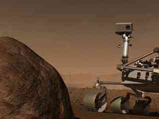 This artists concept of MSL is a still from the MSL Mission Overview video. It shows MSL on the surface of Mars.