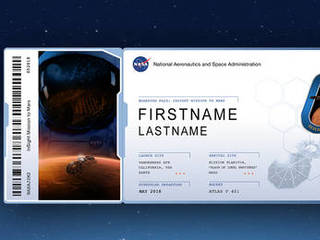 An example of a "boarding pass" that members of the public can download by participating in NASA's Frequent Fliers program. With each NASA mission that flies their names, individuals can accumulate "miles" on their boarding pass.