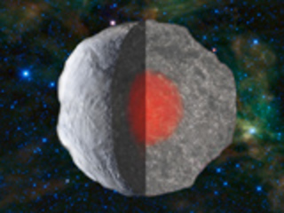 Artist rendition of the formation of rocky bodies in the solar system - how they form and differentiate and evolve into terrestrial planets.