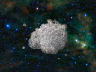 Artist rendition of the formation of rocky bodies in the solar system - how they form and differentiate and evolve into terrestrial planets.