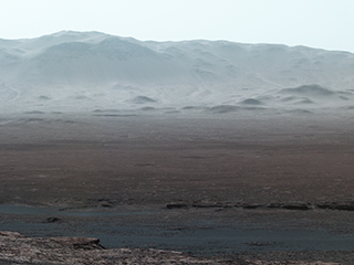 Climbing "Vera Rubin Ridge" provided NASA's Curiosity Mars rover this vista of the interior and rim of Gale Crater, including much of the rover's route since its 2012 landing and features up to about 50 miles away. The left-eye camera of the rover's Mastcam took the component images Oct. 25, 2017.