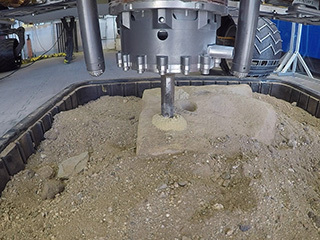 A test of a new percussive drilling technique at NASA's JPL. Later this week, NASA's Curiosity rover will test percussive drilling on Mars for the first time since December 2016. 