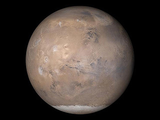 Mars, as seen by Mars Global Surveyor in 2003.