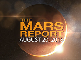 What’s the latest news from Mars? A global dust storm is starting to settle, but still obscures the Martian surface; Curiosity turns six and drills a new rock sample; InSight is more than halfway to Mars and has tested its instruments and cameras.