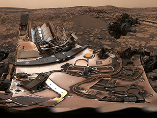 NASA's Curiosity rover surveyed its surroundings on August 9, producing a 360-degree panorama of its current location on Mars' Vera Rubin Ridge.