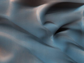 This image, acquired on January 2, 2014, by NASA's Mars Reconnaissance Orbiter, shows dune fields located among canyon wall slopes.