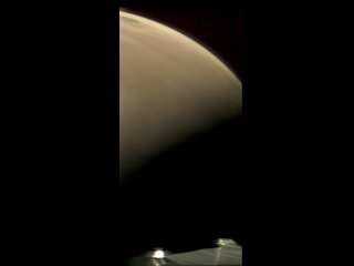 This is a selfie of the MAVEN spacecraft with Mars in the background.