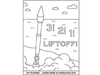 Coloring sheet of the Atlas rocket