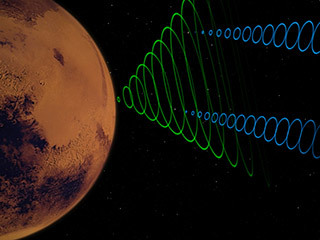 This animation depicts the MarCO CubeSats relaying data from NASA's InSight lander as it enters the Martian atmosphere.