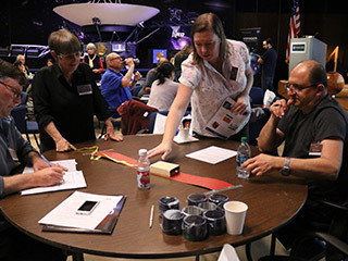 Educators participate in a teacher's workshop on March 10, 2018, at NASA's Jet Propulsion Laboratory in Pasadena, California. 