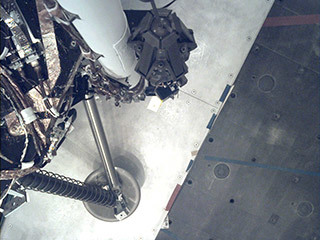 This image of a footpad on NASA’s Insight lander was taken by the Instrument Deployment Camera during the assembly, test and launch operations phase at Lockheed Martin Space, Denver. The Instrument Deployment Camera is attached to the spacecraft’s robotic arm. 