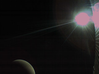 MarCO-B, one of the experimental Mars Cube One (MarCO) CubeSats, took this image of Mars from about 10,900 miles (17,500 kilometers) away just after NASA’s InSight spacecraft landed on Mars on Nov. 26, 2018. 