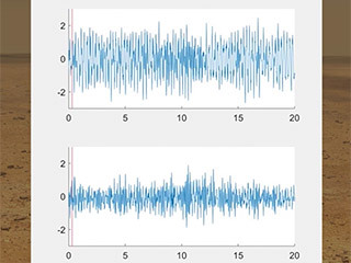 Listen to raw, unprocessed data from the seismometer on NASA's InSight spacecraft of vibrations caused by wind moving over the solar panels on Mars.