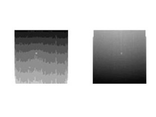 These two thumbnail images, with the ghostly dot of a faint Sun near the middle of each, are the last images NASA's Opportunity rover took on Mars.