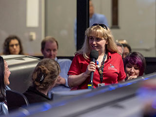 As the NASA Opportunity rover team gathered to talk about the last attempts to listen for the rover’s signals from Mars, Ashley Stroupe shared her story about working with the long-lived robotic geologist.