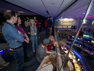 The close camaraderie among scientists and engineers who worked on NASA’s Opportunity rover is evident in this image from Feb. 12, 2019, at NASA’s Jet Propulsion Laboratory in Pasadena, California.