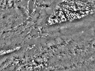 This mosaic shows Opportunity's tracks made in Perseverance Valley. 