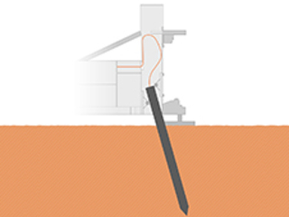 The self-hammering mole, part of the Heat Flow and Physical Properties Package (HP3) on NASA's InSight lander, was only partially buried in the soil of Mars as of early June 2019, as shown in this illustration.
