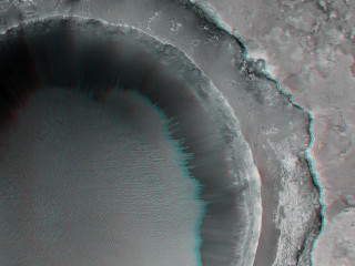 This image is located within Northern Sinus Meridiani, a region of ridged terrains and extensive stratigraphic layering. 