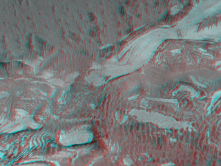 This HiRISE image shows a mixture of bright and dark units.