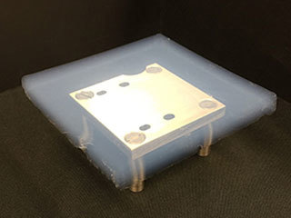 Scientists tested these samples of aerogel to see how they could be used as building materials on Mars.