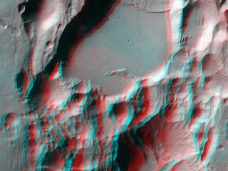 These collapse pits probably formed when lava erupted from the side of Arsia Mons, draining underground magma reservoirs. The resulting voids collapse due to the weight of the solid lava above them.