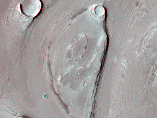 Athabasca Valles is a large channel carved by giant outbursts of groundwater somewhere between 2 and 30 million years ago.