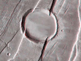 Tantalus Fossae are a set of faults on the eastern flank of Alba Mons, one of the great Tharsis Montes volcanoes.