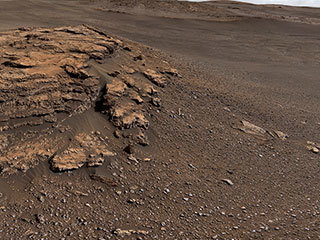 This panorama of a location called "Teal Ridge" was captured on Mars by the Mast Camera, or Mastcam, on NASA's Curiosity rover on June 18, 2019, the 2,440th Martian day, or sol, of the mission.
