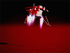 This animation illustrates NASA's InSight lander touching down on Mars, its thrusters setting a rock in motion. A little bigger than a golf ball, the rock was later nicknamed "Rolling Stones Rock" by the InSight team in honor of The Rolling Stones. 