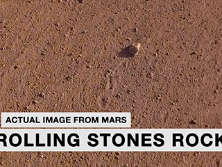 The team behind NASA's InSight lander has informally named a rock on Mars “Rolling Stones Rock” after the band.