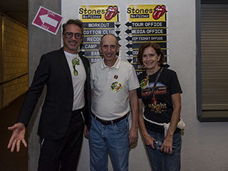 Actor Robert Downey Jr. posed with members of NASA's Mars InSight lander team before the Rolling Stones took the stage at the Rose Bowl on Aug. 22, 2019.