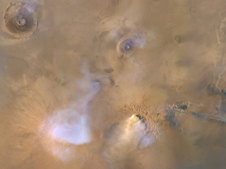 a concentrated cloud of dust on Mars
