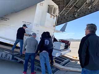 On Feb. 11, 2020, Mars 2020 Assembly, Test and Launch Operations Manager David Gruel watched as members of his team loaded NASA's next Mars rover onto an Air Force C-17 at March Air Reserve Base in Riverside, California. 
