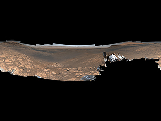 Along with an almost 1.8-billion-pixel panorama that doesn't feature the rover, NASA's Curiosity captured a 650-million-pixel panorama that features the rover itself