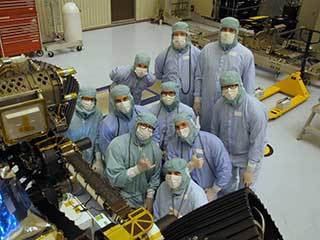 Members of JPL's assembly, test and launch operations team for NASA's Perseverance mission show appreciation for their newly named rover. 