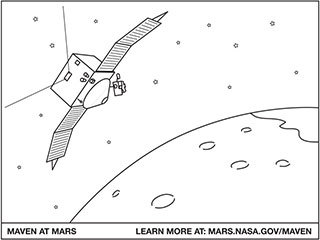 Download NASA's Mars Orbiter coloring sheet.