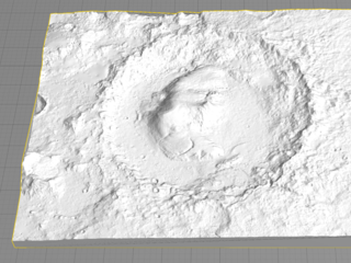 Curiosity’s Landing Site: Topographic Model of Gale Crater