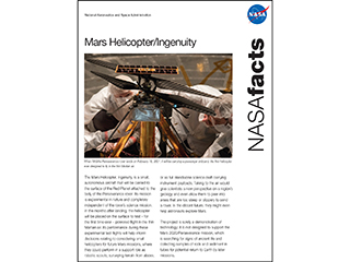Mars Helicopter fact sheet