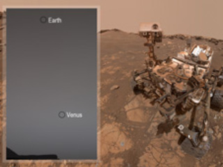 Earth and Venus as seen by the Mast Camera aboard NASA's Curiosity Mars rover