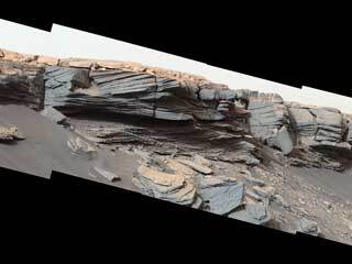 The goosebump-like features in the center of this image were formed by water billions of years ago. NASA's Curiosity Mars rover discovered them as it crested the slope of "Greenheugh Pediment" on Feb. 24, 2020, the 2685th Martian day, or sol, of the mission.