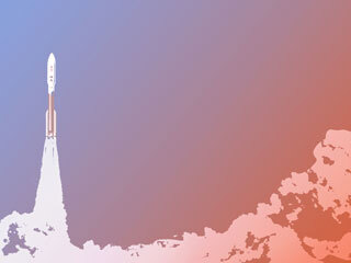 illustration shows the moment after liftoff of the Mars 2020