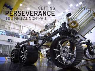 Video of NASA’s Perseverance Rover beginning its journey to Mars by first traveling across the United States.  